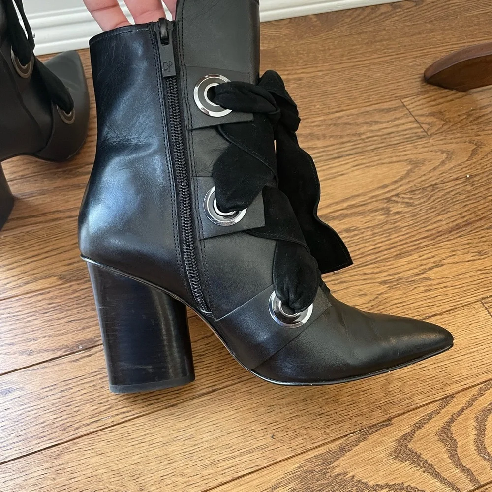 Donald J Pliner Witchy Whimsygoth Wednesday Addams Pointed Toe Victorian Boots